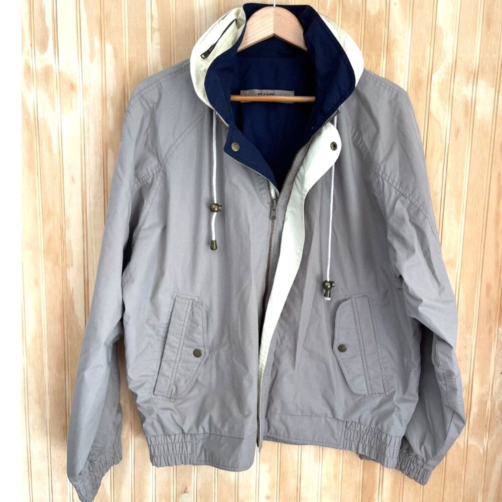 Gant reversible jacket VTG outdoor sport colorblock beige blue oversized men L